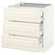 SEKTION off-white kitchen cabinet with three drawers, modern design.