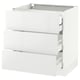 A white SEKTION kitchen cabinet with modern glossy fronts and smooth-running drawers.