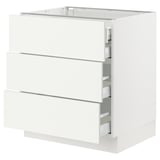 SEKTION / MAXIMERA Base cabinet w 3 fronts/4 drawers, white/Vallstena white, 30x24x30 "