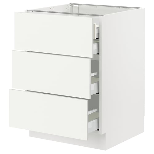 Modern SEKTION kitchen cabinet with 3 half-open drawers