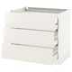 White SEKTION kitchen cabinet with smooth drawers.
