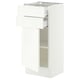 SEKTION / MAXIMERA Base cabinet w door/2 drawers, white/Aspudden matte white, 15x15x30 "