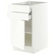 SEKTION / MAXIMERA Base cabinet w door/2 drawers, white/Aspudden matte white, 18x24x30 "