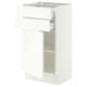SEKTION / MAXIMERA Base cabinet w door/2 drawers, white/Aspudden matte white, 18x15x30 "