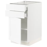 SEKTION / MAXIMERA Base cabinet w door/2 drawers, white Enköping/white wood effect, 18x24x30 "