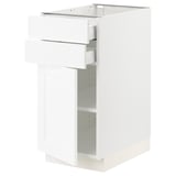 SEKTION / MAXIMERA Base cabinet w door/2 drawers, white Enköping/white wood effect, 15x24x30 "