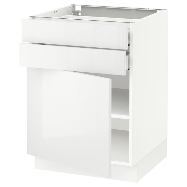 SEKTION / MAXIMERA Base cabinet w door/2 drawers, white/Ringhult white, 24x24x30 "