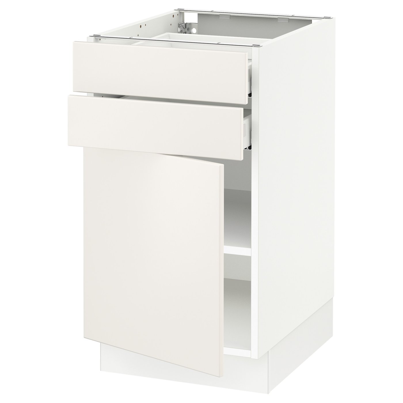SEKTION / MAXIMERA base cabinet w door/2 drawers, white/Veddinge