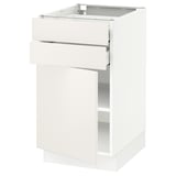 SEKTION / MAXIMERA Base cabinet w door/2 drawers, white/Veddinge white, 18x24x30 "