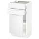 SEKTION / MAXIMERA Base cabinet w door/2 drawers, white/Voxtorp matte white, 18x15x30 "