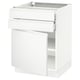 SEKTION / MAXIMERA Base cabinet w door/2 drawers, white/Voxtorp matte white, 24x24x30 "