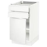 SEKTION / MAXIMERA Base cabinet w door/2 drawers, white/Voxtorp matte white, 18x24x30 "