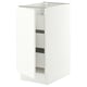 SEKTION / MAXIMERA Base cabinet with 1 door/3 drawers, white/Aspudden matte white, 15x24x30 "