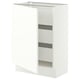 SEKTION / MAXIMERA Base cabinet with 1 door/3 drawers, white/Aspudden matte white, 24x15x30 "