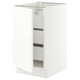 SEKTION / MAXIMERA Base cabinet with 1 door/3 drawers, white/Aspudden matte white, 18x24x30 "