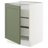 SEKTION / MAXIMERA Base cabinet with 1 door/3 drawers, white/Axstad gray-green, 24x24x30 "