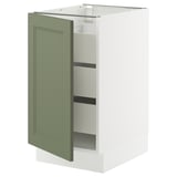 SEKTION / MAXIMERA Base cabinet with 1 door/3 drawers, white/Axstad gray-green, 18x24x30 "