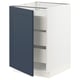 SEKTION / MAXIMERA Base cabinet with 1 door/3 drawers, white Axstad/matte blue, 21x24x30 "