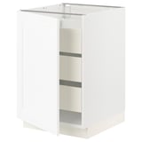 SEKTION / MAXIMERA Base cabinet with 1 door/3 drawers, white Enköping/white wood effect, 21x24x30 "