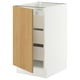 SEKTION / MAXIMERA Base cabinet with 1 door/3 drawers, white/Sinarp oak veneer, 18x24x30 "