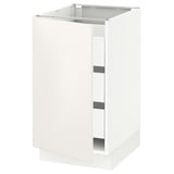 SEKTION / MAXIMERA Base cabinet with 1 door/3 drawers, white/Veddinge white, 18x24x30 "