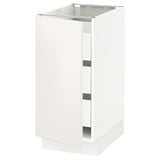 SEKTION / MAXIMERA Base cabinet with 1 door/3 drawers, white/Veddinge white, 15x24x30 "