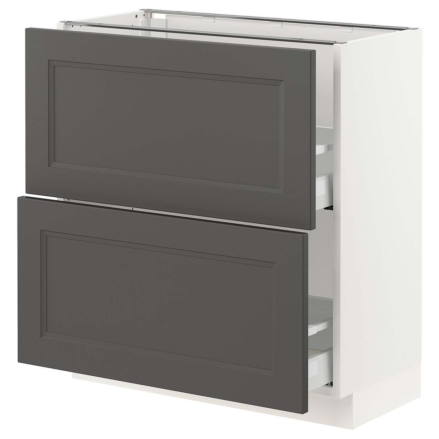 SEKTION / MAXIMERA base cabinet with 2 drawers, white/Axstad