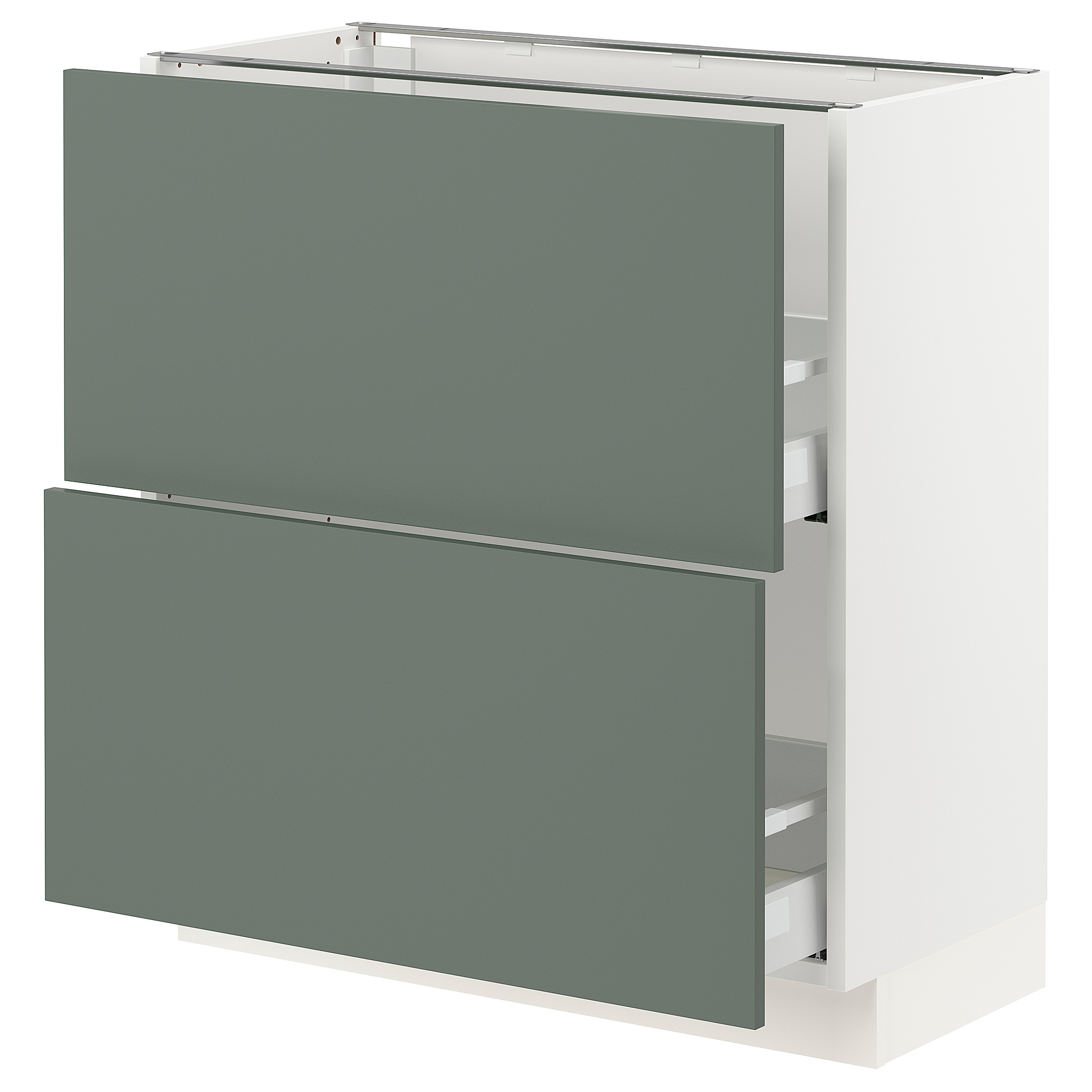 SEKTION / MAXIMERA Base with 2 drawers, white, Bodarp gray