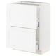 SEKTION / MAXIMERA Base cabinet with 2 drawers, white Enköping/white wood effect, 24x15x30 "