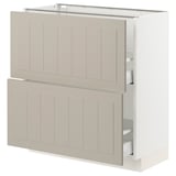 SEKTION / MAXIMERA Base cabinet with 2 drawers, white/Stensund beige, 30x15x30 "