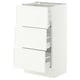 SEKTION / MAXIMERA Base cabinet with 3 drawers, white/Aspudden matte white, 18x15x30 "