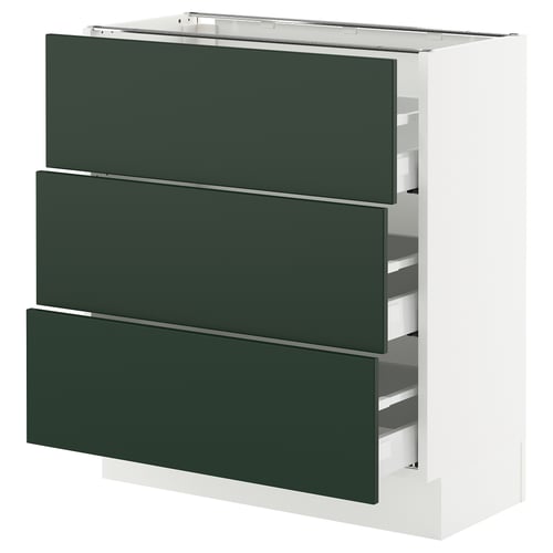 SEKTION kitchen cabinet, green, white, rectangular, modern design.