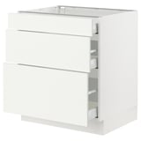 SEKTION / MAXIMERA Base cabinet with 3 drawers, white/Vallstena white, 30x24x30 "