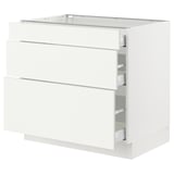 SEKTION / MAXIMERA Base cabinet with 3 drawers, white/Vallstena white, 36x24x30 "