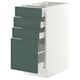 SEKTION / MAXIMERA Base cabinet with 4 drawers, white/Aspudden dark gray-green, 15x24x30 "