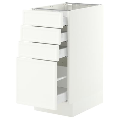 SEKTION / MAXIMERA Base cabinet with 4 drawers, white/Aspudden matte white, 15x24x30 "