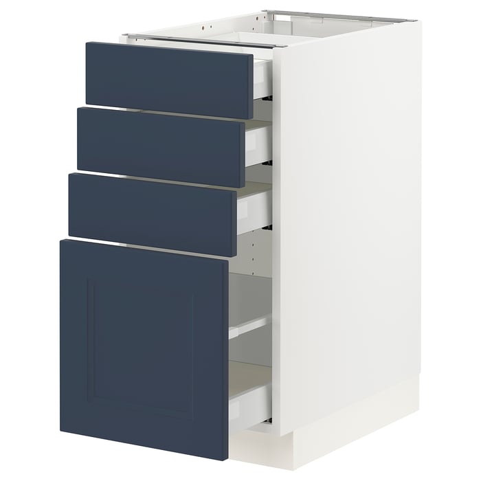SEKTION / MAXIMERA base with 4 drawers, white Axstad/matte blue, 15x24x30" IKEA