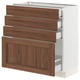 SEKTION / MAXIMERA Base cabinet with 4 drawers, white Enköping/brown walnut effect, 30x15x30 "