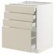 SEKTION / MAXIMERA Base cabinet with 4 drawers, white/Havstorp beige, 24x24x30 "