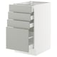 SEKTION / MAXIMERA Base cabinet with 4 drawers, white/Havstorp light gray, 18x24x30 "