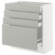 SEKTION / MAXIMERA Base cabinet with 4 drawers, white/Havstorp light gray, 30x15x30 "