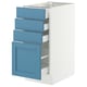 SEKTION / MAXIMERA Base cabinet with 4 drawers, white/Lerhyttan blue, 15x24x30 "