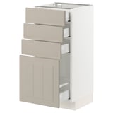 SEKTION / MAXIMERA Base cabinet with 4 drawers, white/Stensund beige, 15x15x30 "