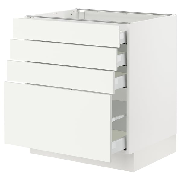 SEKTION / MAXIMERA Base cabinet with 4 drawers, white/Vallstena white, 30x24x30 "