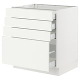 SEKTION / MAXIMERA Base cabinet with 4 drawers, white/Vallstena white, 30x24x30 "