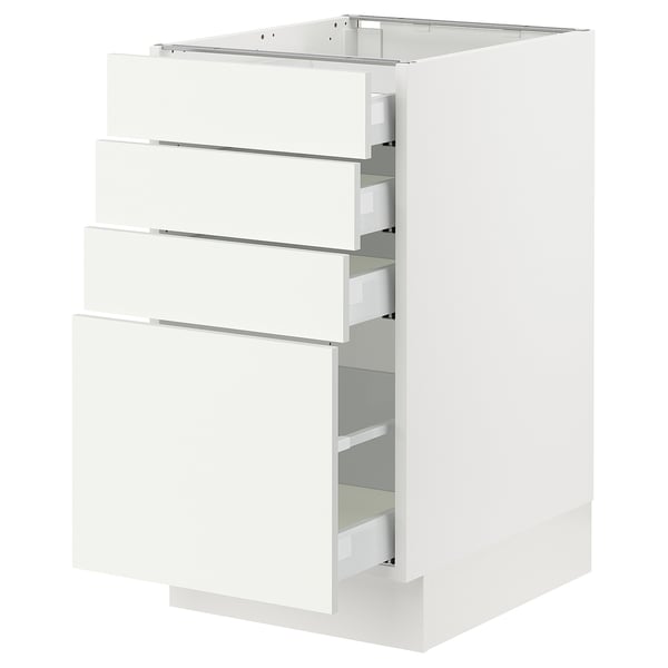 SEKTION / MAXIMERA Base cabinet with 4 drawers, white/Vallstena white, 18x24x30 "