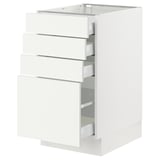 SEKTION / MAXIMERA Base cabinet with 4 drawers, white/Vallstena white, 18x24x30 "