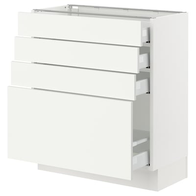 SEKTION / MAXIMERA Base cabinet with 4 drawers, white/Vallstena white, 30x15x30 "