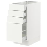 SEKTION / MAXIMERA Base cabinet with 4 drawers, white/Vallstena white, 15x24x30 "