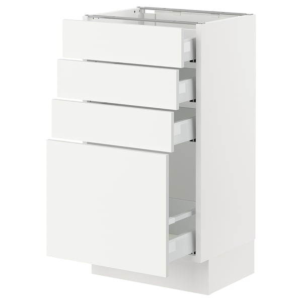 SEKTION / MAXIMERA Base cabinet with 4 drawers, white/Vallstena white, 18x15x30 "